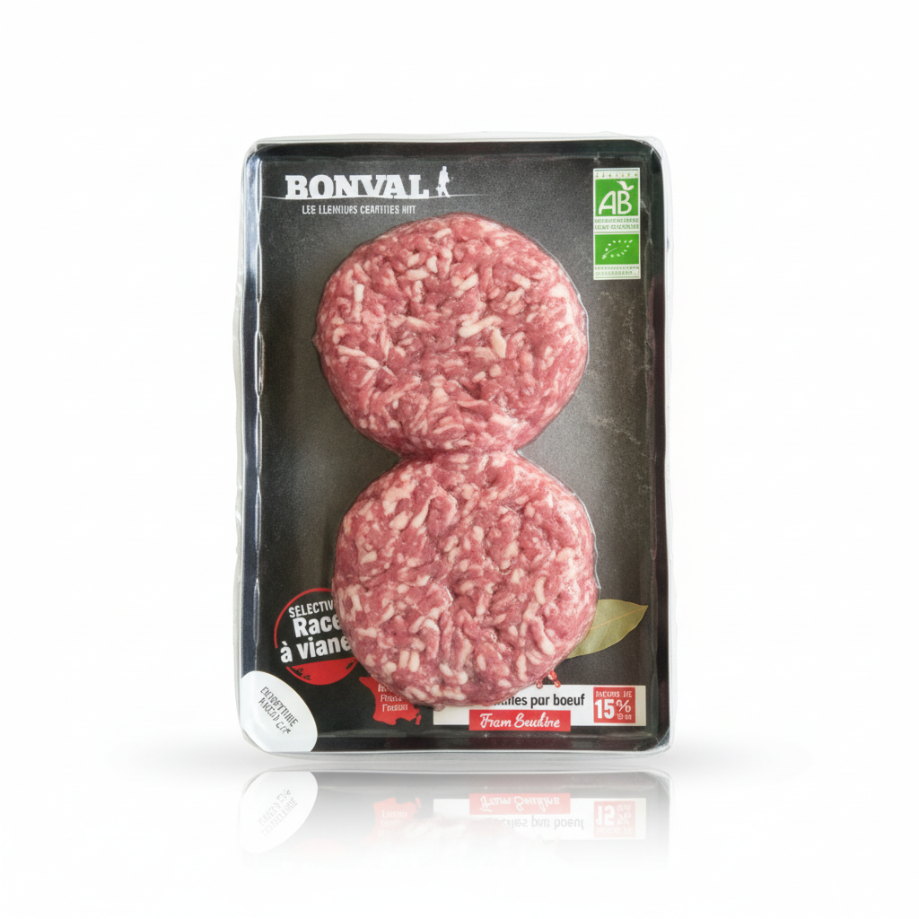 Steaks haches 15% mg x2