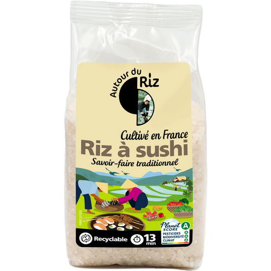 Autour Du Riz -- Riz à sushi cultivé en france (origine France) - 400 g