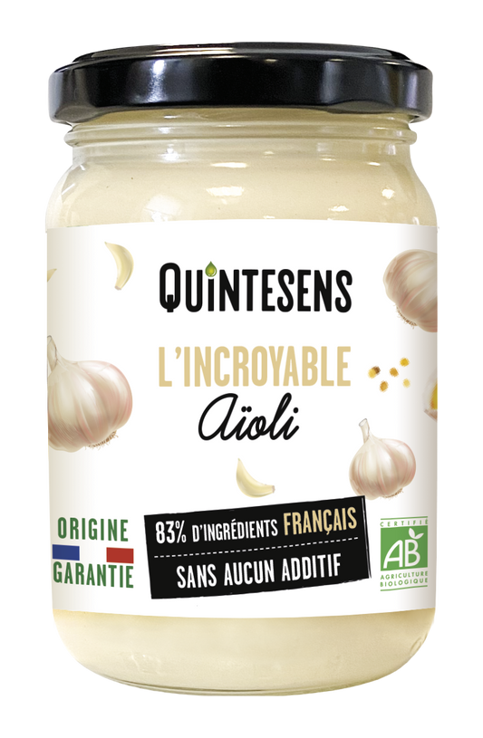 Quintesens -- L’incroyable aïoli bio - 180 g