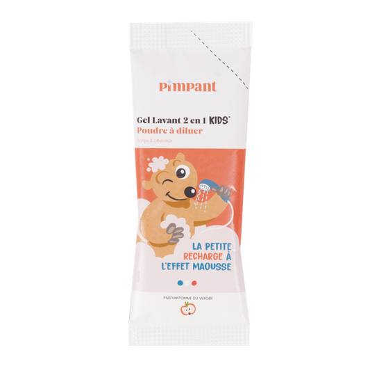 Pimpant -- Gel lavant kids 2 en 1 pomme du verger poudre à diluer - 25 g