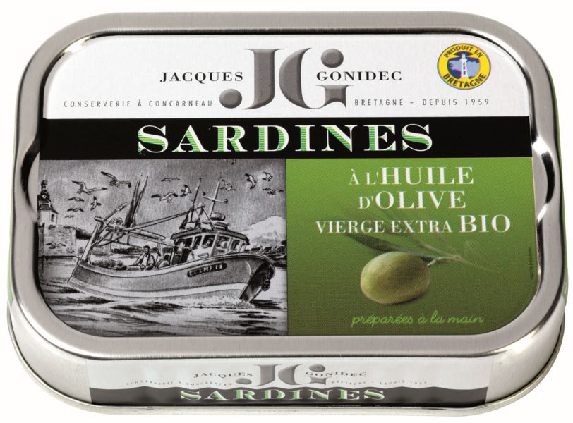 Jacques Gonidec -- Sardines à l'huile d'olive bio - 115 g